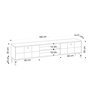 Hanah Home Soporte TV Moderno Elegante Roble 180cm Mueble Salón Melamina